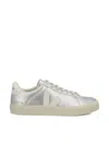 Veja Volley Leather Sneakers Color Silver In Silver_white