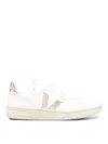 Veja Extra White Parme Magenta Leather V-12 Sneakers In White