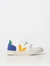 Veja V-12 Chrome-free Leather Sneakers In Weiss