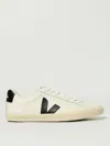 Veja Campo White And Black Low Top Sneakers In Vegan Leather Unisex In Neutral