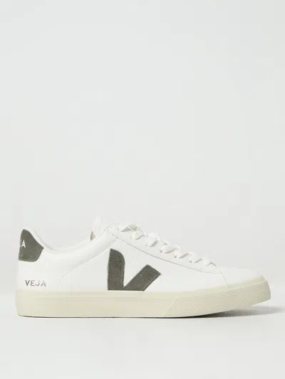 Veja White And Khaki Campo Sneakers