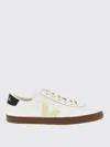 Veja Low-top Round Toe Sneakers With Contrast Sole In White