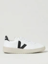 Veja V-10 Faux Leather Sneakers In White