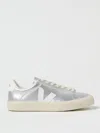 Veja Volley Leather Sneakers Color Silver In Silver