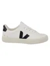 Veja Extra White And Black Leather Esplar Sneakers In White
