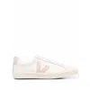Veja Esplar Logo Leather Extra White Sable Trainers In White