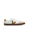 Veja Volley Suede-trimmed O.t. Leather Sneakers In White