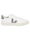 Veja Campo Textured Leather Low-top Sneakers In White
