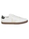 Veja Low-top Round Toe Sneakers With Contrast Sole In White