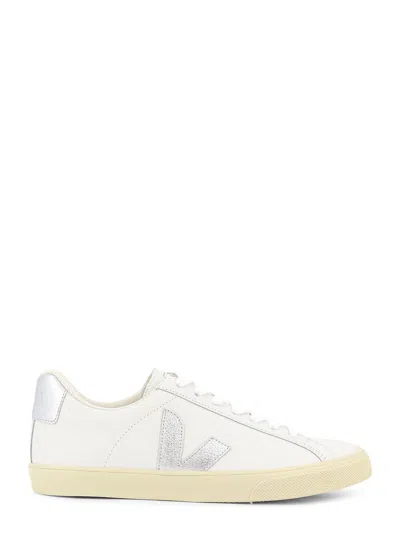 Veja Esplar Leather Sneakers With Side Logo In White