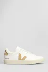 Veja V-12 Leather Extra White Sable Trainers In White