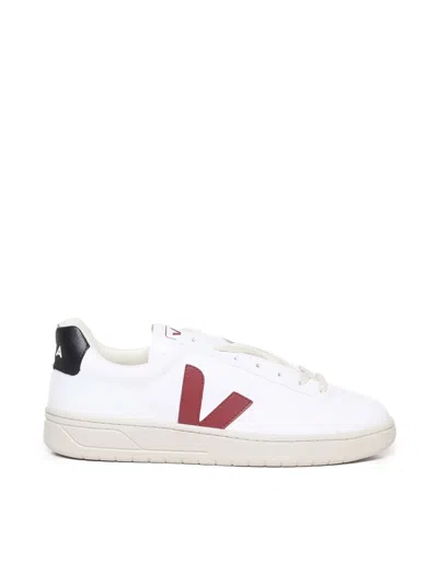 Veja Sneakers With Logo In White, Bordeaux