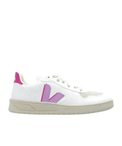 Veja V10 Womens Comfort Insole Faux Leather Running & Training Shoes In White