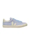 Veja Unisex Suede Sneakers With Amazonian Rubber Outsole In Blue