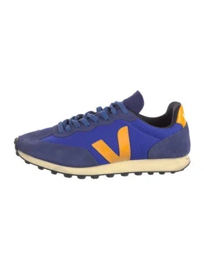 Pre-owned Veja Suede Colorblock Pattern Athletic Sneakers In Blue
