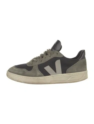 Pre-owned Veja Suede Colorblock Pattern Sneakers In Multi