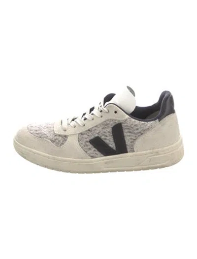 Pre-owned Veja Suede Colorblock Pattern Sneakers In Neutral