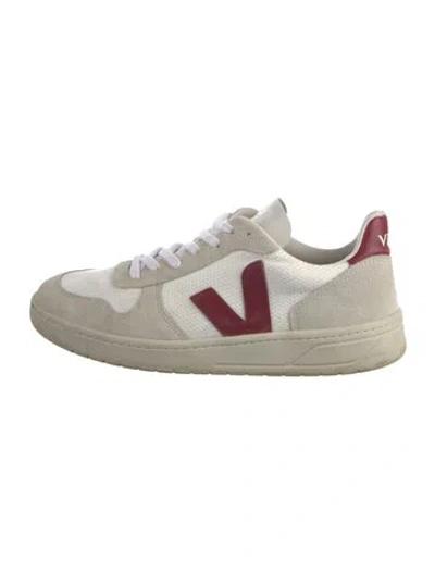 Pre-owned Veja Suede Colorblock Pattern Sneakers In Neutral