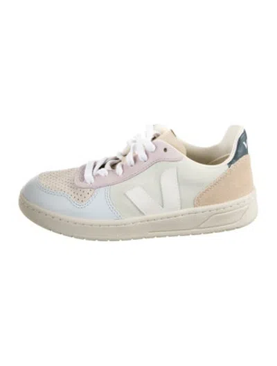 Pre-owned Veja Suede Colorblock Pattern Sneakers In Neutrals