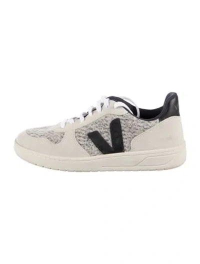 Pre-owned Veja Suede Leather Trim Embellishment Sneakers In Neutral