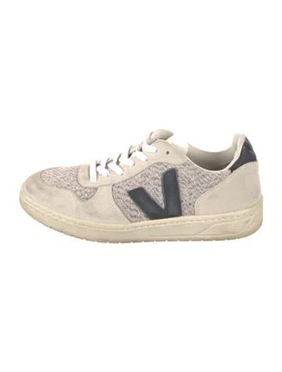 Pre-owned Veja Suede Patterned Sneakers In Neutral