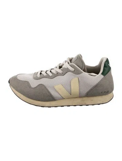 Pre-owned Veja Suede Printed Athletic Sneakers In White