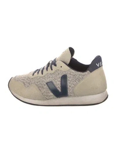 Pre-owned Veja Suede Printed Sneakers In Brown