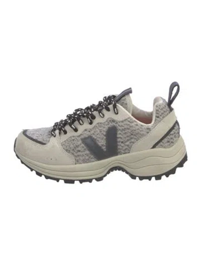 Pre-owned Veja Suede Printed Sneakers In Gray