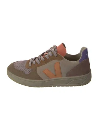Pre-owned Veja Suede Printed Sneakers In Neutral