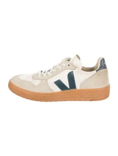 Pre-owned Veja Suede Printed Sneakers In Neutral