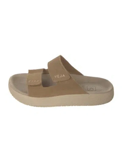 Pre-owned Veja Suede Slides In Neutrals