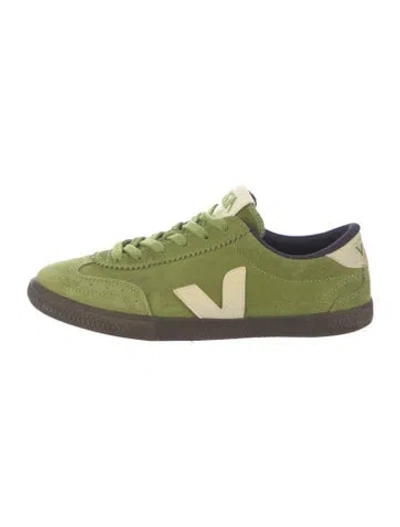 Pre-owned Veja Suede Sneakers In Green