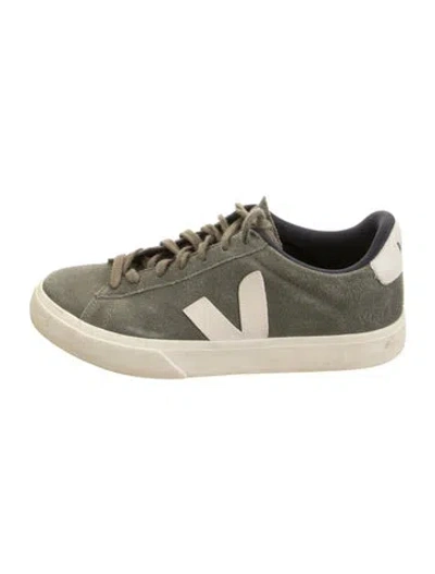 Pre-owned Veja Suede Sneakers In Green