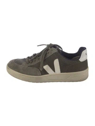 Pre-owned Veja Suede Sneakers In Green