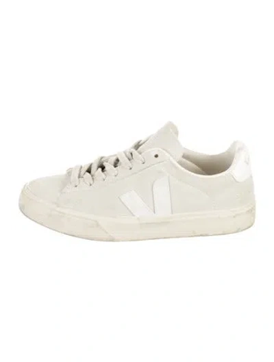Pre-owned Veja Suede Sneakers In White