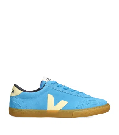 Veja Suede Volley Trainers In Blue