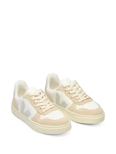Veja Kids' Suede-panelled Sneakers In Neutrals