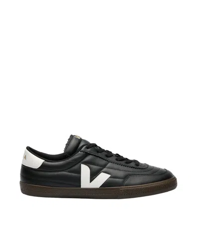 Veja Sustainable Leather Sneakers For Men In Black White