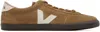 Veja Volley Tent Brown And White Suede Sneakers In Multi