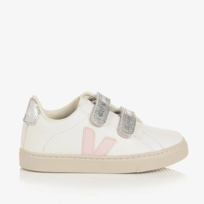 Veja Teen Girls White Leather Esplar Trainers