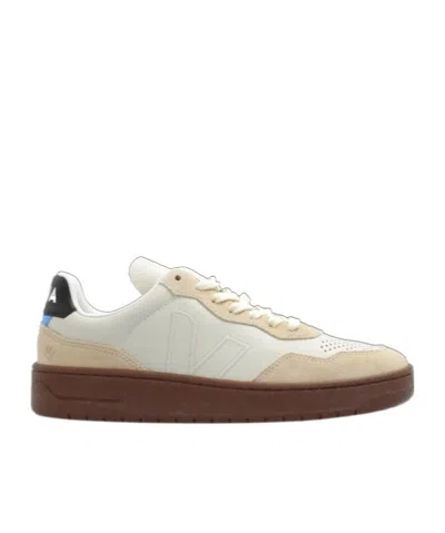 Veja V-90 Leather Sneakers In White