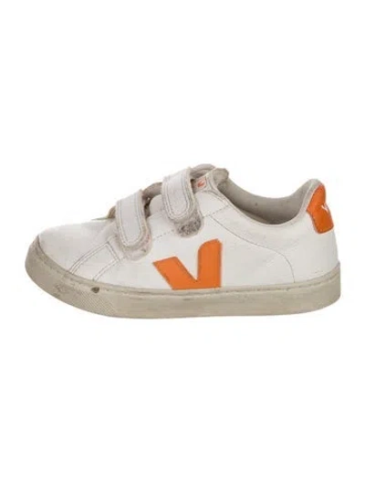 Pre-owned Veja Babies' Toddler Boys' Leather Low Top Sneakers In White