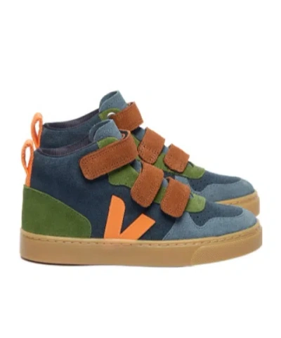 Veja Kids' Touch-strap Suede Trainers In Multi