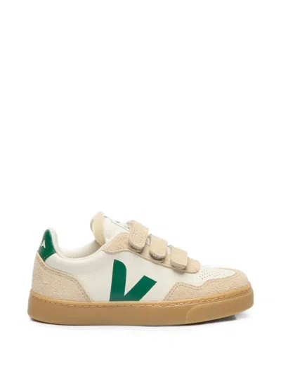 Veja Kids' Touch-strap Sneakers In Neutral