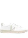 Veja Natural White Campo Leather Inserts Leather Sneakers In Multi