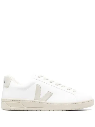 Veja Natural White Campo Leather Inserts Leather Sneakers In Multi