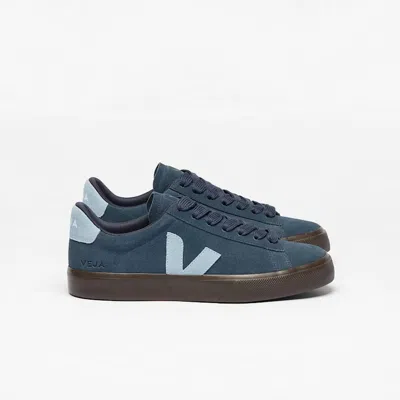 Veja Unisex Campo Bold Suede Sneakers In Nautico Steel Eagle In Blue