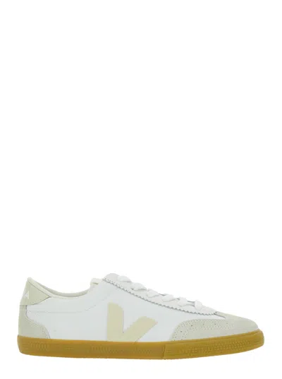 Veja Unisex Canvas Low Top Mini Sneaker With Patch Logo Side And Rear Lettering In Multi