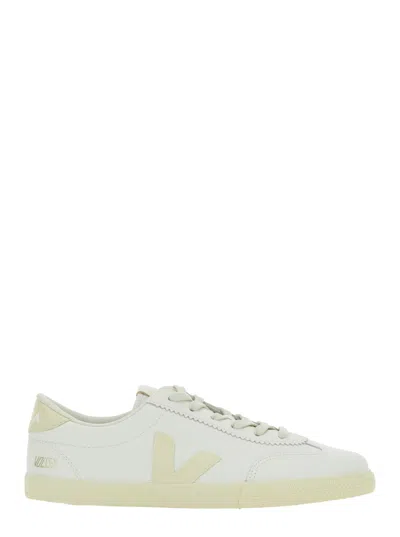 Veja Unisex Low-top Leather Sneaker With Embossed Side Logo And Rear Lettering In Multi