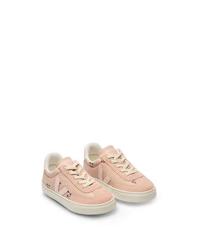 Veja Unisex Small Volley Leather Sneakers Toddler, Little Kid, Big Kid In Pink